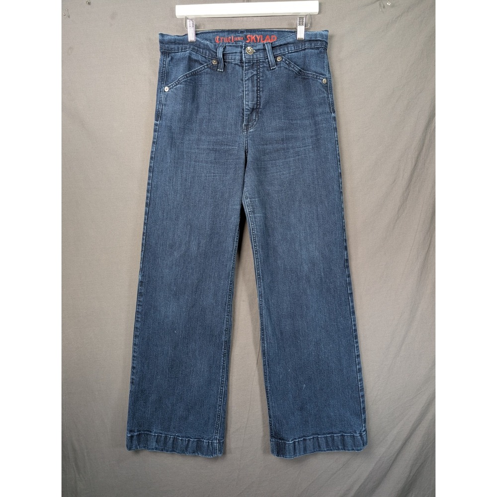 Cruel Denim Skylab Wide Leg Jeans Womens 11 Dark Wash High Rise Trouser Style